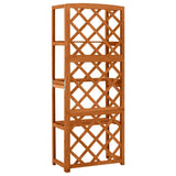 vidaXL Latwerk met schappen 55x30x140 cm massief vurenhout