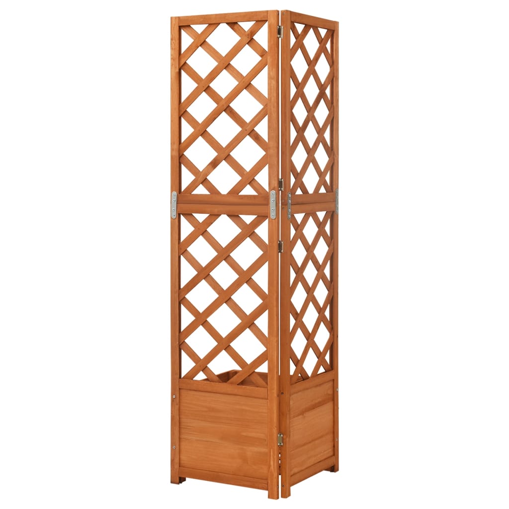 vidaXL Latwerkplantenbak hoekmodel 40x40x150 cm massief vurenhout