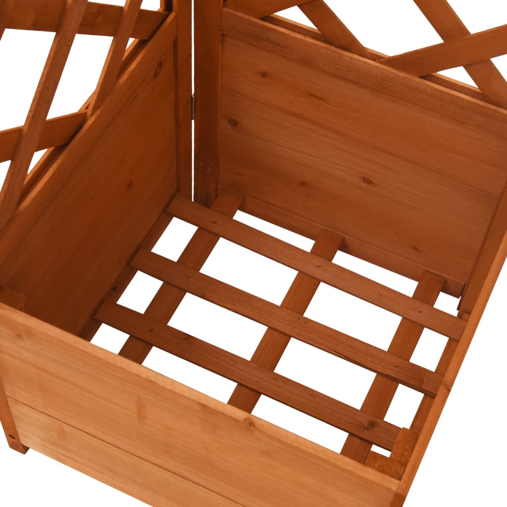 vidaXL Latwerkplantenbak hoekmodel 40x40x150 cm massief vurenhout
