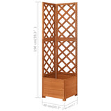 vidaXL Latwerkplantenbak hoekmodel 40x40x150 cm massief vurenhout