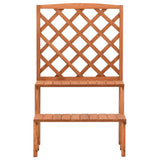 vidaXL Plantenrek met latwerk 70x42x115 cm massief vurenhout