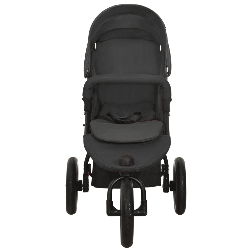 vidaXL Stroller steel light grey