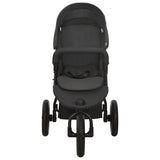 vidaXL Stroller steel light grey