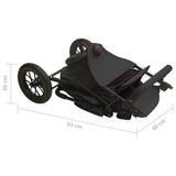 vidaXL Stroller steel light grey