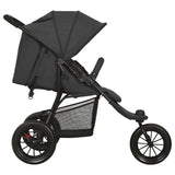 vidaXL Stroller steel light grey