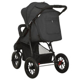 vidaXL Stroller steel light grey