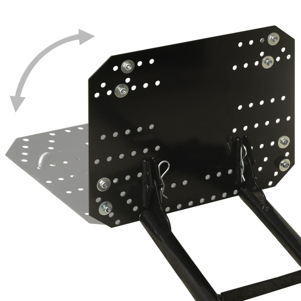 vidaXL ATV Snow Plough 115x38 cm Black