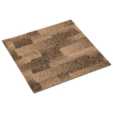 vidaXL Carpet Tiles 20 pcs Brown 50 x 50 cm PP