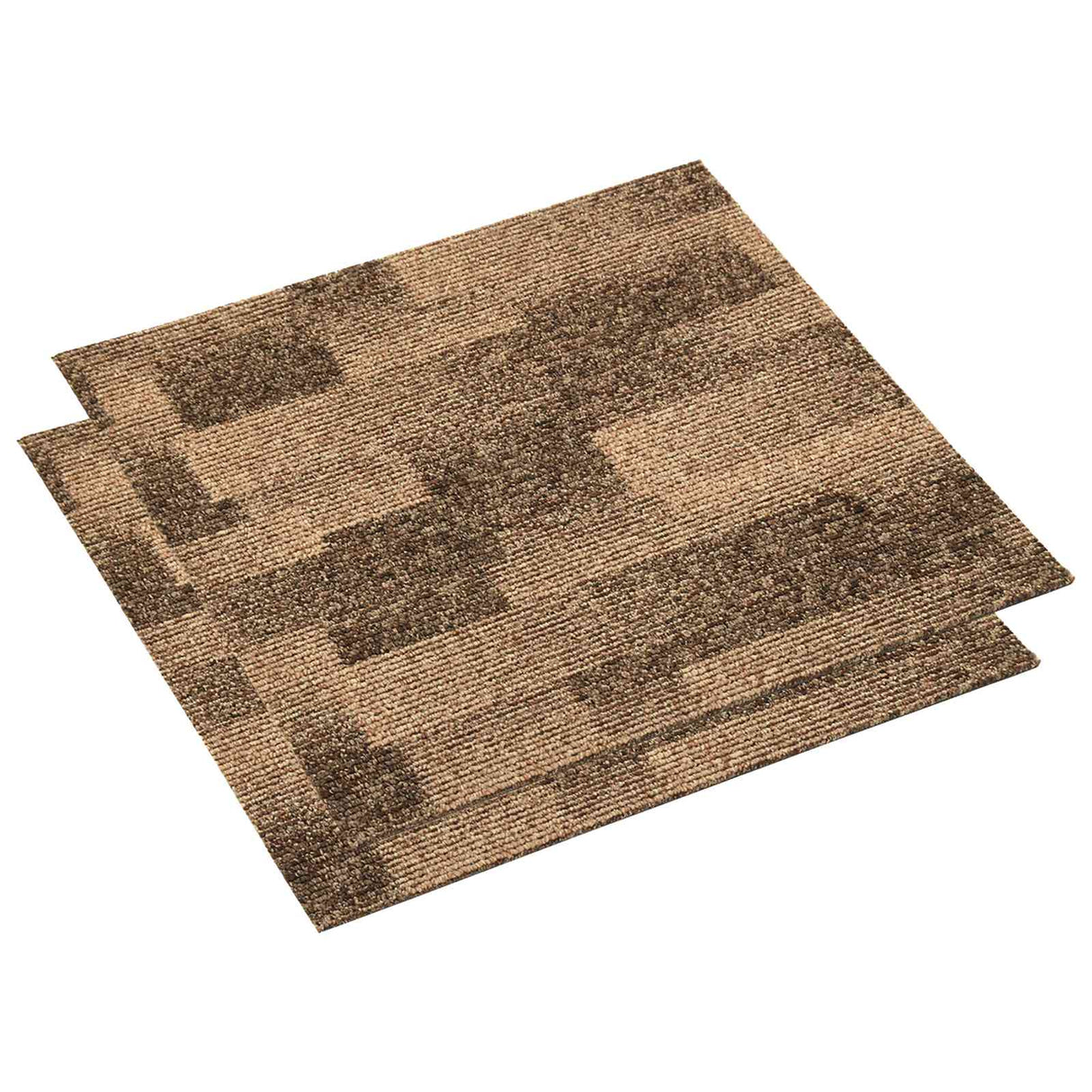 vidaXL Carpet Tiles 20 pcs Brown 50 x 50 cm PP