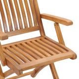 vidaXL Garden Chairs 4 pcs folding solid teakwood