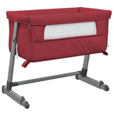vidaXL Baby Cot with Mattress Linen Light Grey