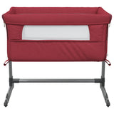 vidaXL Baby Cot with Mattress Linen Light Grey