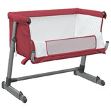 vidaXL Baby Cot with Mattress Linen Light Grey