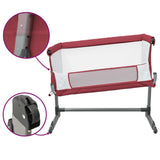 vidaXL Baby Cot with Mattress Linen Light Grey