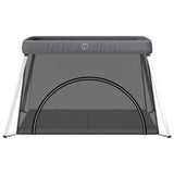 vidaXL Baby Playpen with Mattress Linen Light Grey