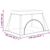 vidaXL Baby Playpen with Mattress Linen Light Grey
