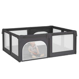vidaXL Baby Wardrobe with 2 Doors Oxford Fabric Light Grey