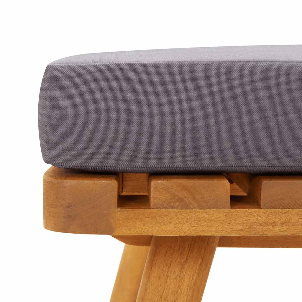 vidaXL Banquette de jardin à 2 boutons avec coussins en acacia massif