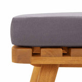 vidaXL Banquette de jardin à 2 boutons avec coussins en acacia massif