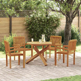 vidaXL 5-piece Garden Dining Set Solid Teak Wood