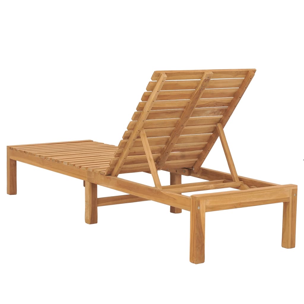 vidaXL Sun Loungers 2 pcs Solid Teak Wood