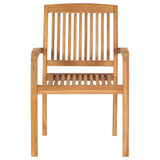 vidaXL Stackable Garden Chairs 4 pcs Solid Teak