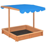 vidaXL Zandbak met verstelbaar dak 115x115x115 cm vurenhout