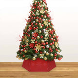 vidaXL Kerstboomrok Ø68x25 cm rouge