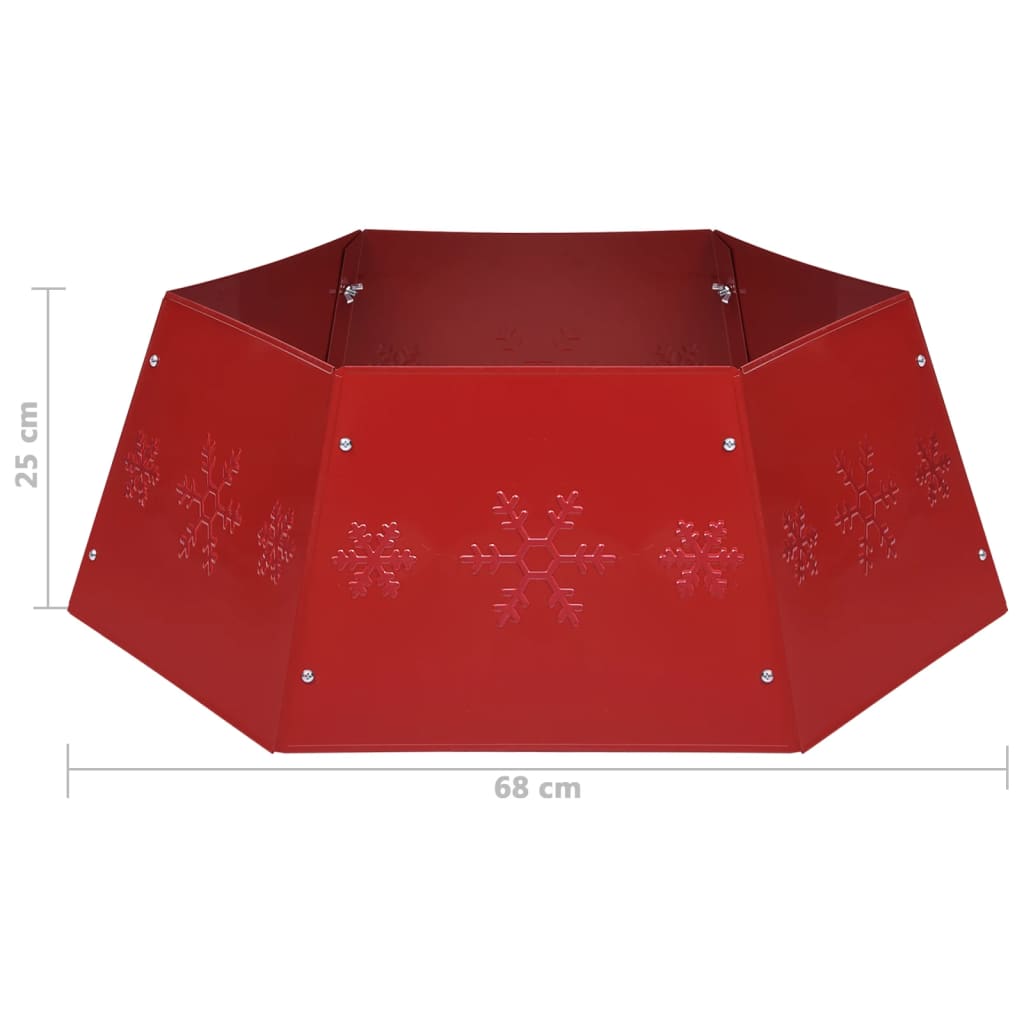 vidaXL Kerstboomrok Ø68x25 cm rouge