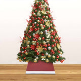 vidaXL Christmas Tree Skirt 48x48x25 cm red and white