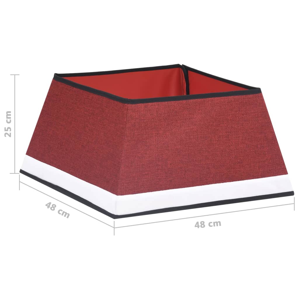 vidaXL Christmas Tree Skirt 48x48x25 cm red and white