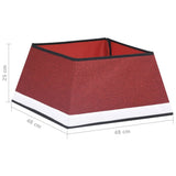 vidaXL Christmas Tree Skirt 48x48x25 cm red and white