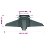vidaXL Support de flèche 55,5x55,5x15 cm vert