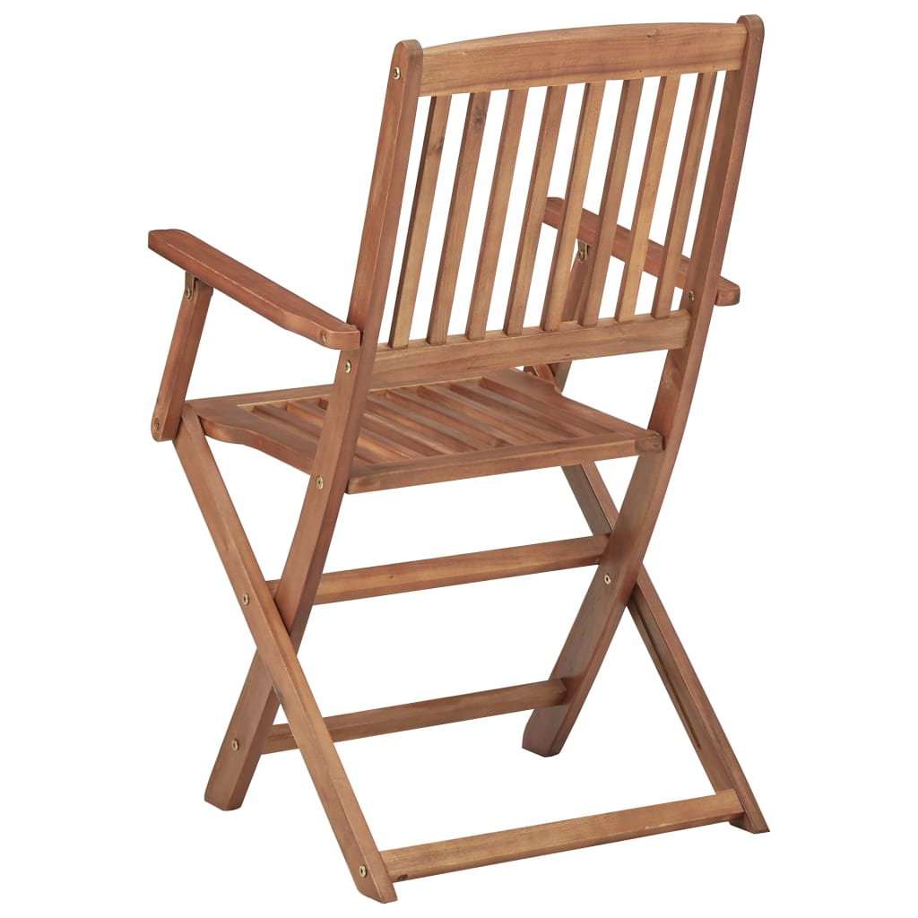 vidaXL Garden Chairs 6 pcs Foldable Solid Acacia Wood