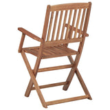 vidaXL Garden Chairs 6 pcs Foldable Solid Acacia Wood