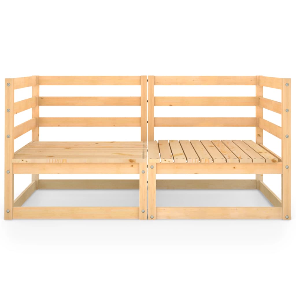 vidaXL 2-seater Garden Bench Solid Pinewood