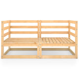 vidaXL 2-seater Garden Bench Solid Pinewood