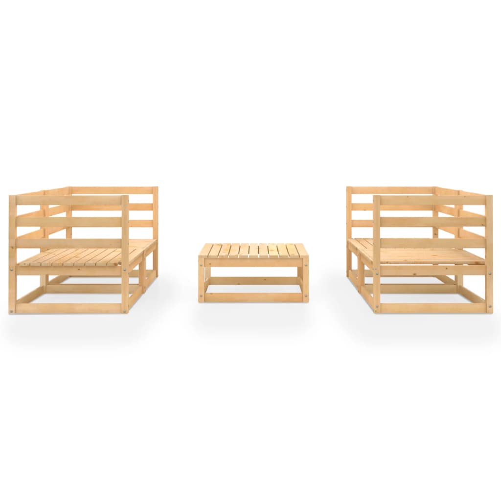vidaXL 5-delige Loungeset massief grenenhout