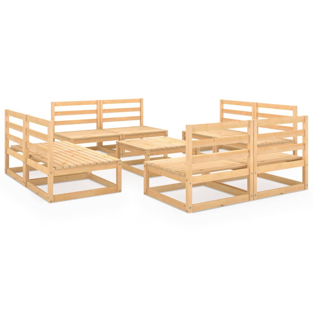 vidaXL 9-piece Lounge Set Solid Pine Wood