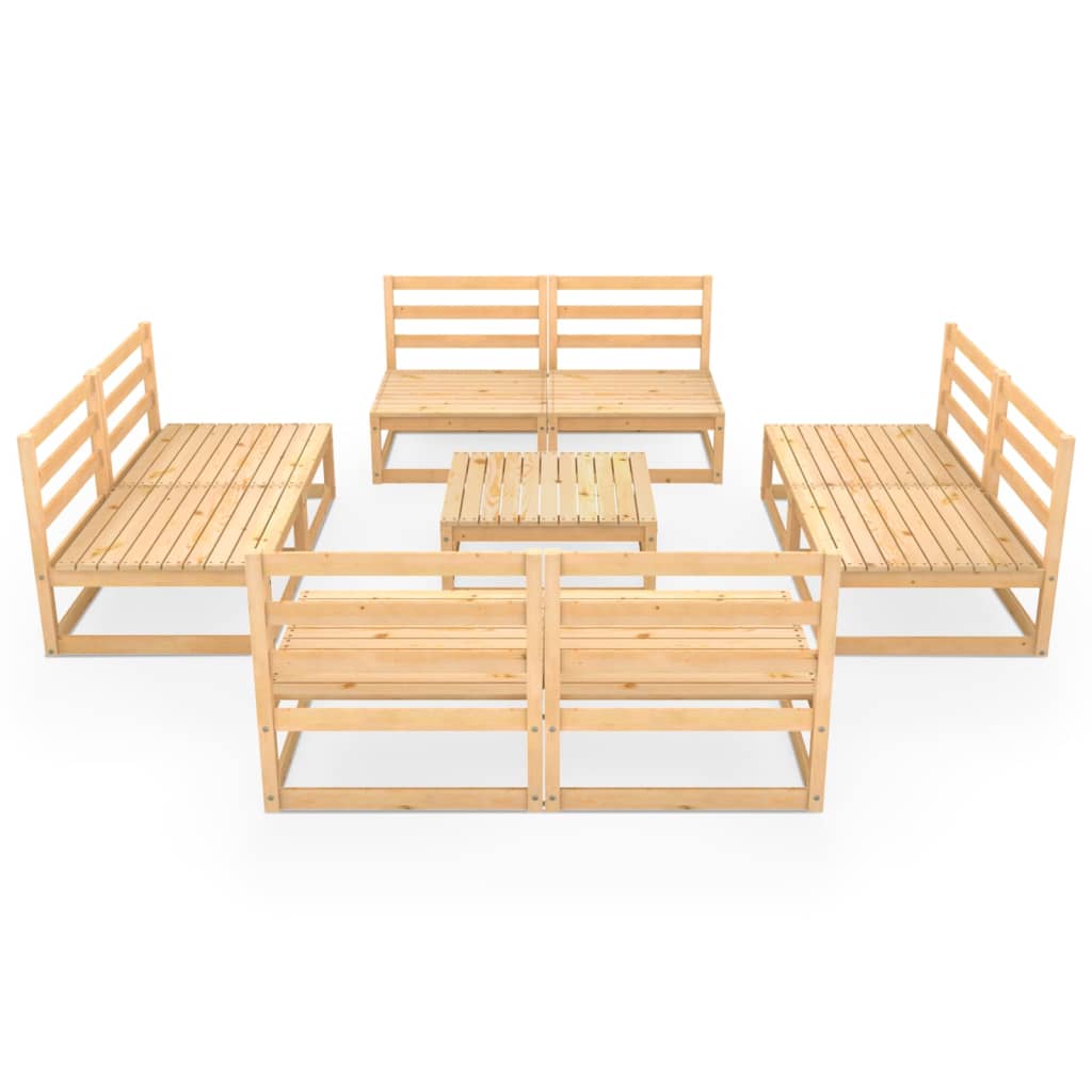 vidaXL 9-piece Lounge Set Solid Pine Wood