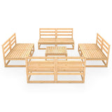 vidaXL 9-piece Lounge Set Solid Pine Wood