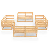 vidaXL 8-Piece Lounge Set Solid Pine Wood