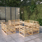 vidaXL 9-piece Lounge Set Solid Pine Wood