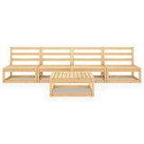 vidaXL 5-Piece Lounge Set Solid Pine Wood