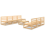 vidaXL 8-Piece Lounge Set Solid Pine Wood