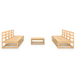 vidaXL 9-piece Lounge Set Solid Pine Wood