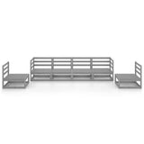 vidaXL 6-Piece Lounge Set Solid Pine Wood Grey