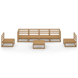 vidaXL 7-Piece Lounge Set Solid Pinewood Honey Brown