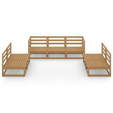 vidaXL 7-Piece Lounge Set Solid Pinewood Honey Brown