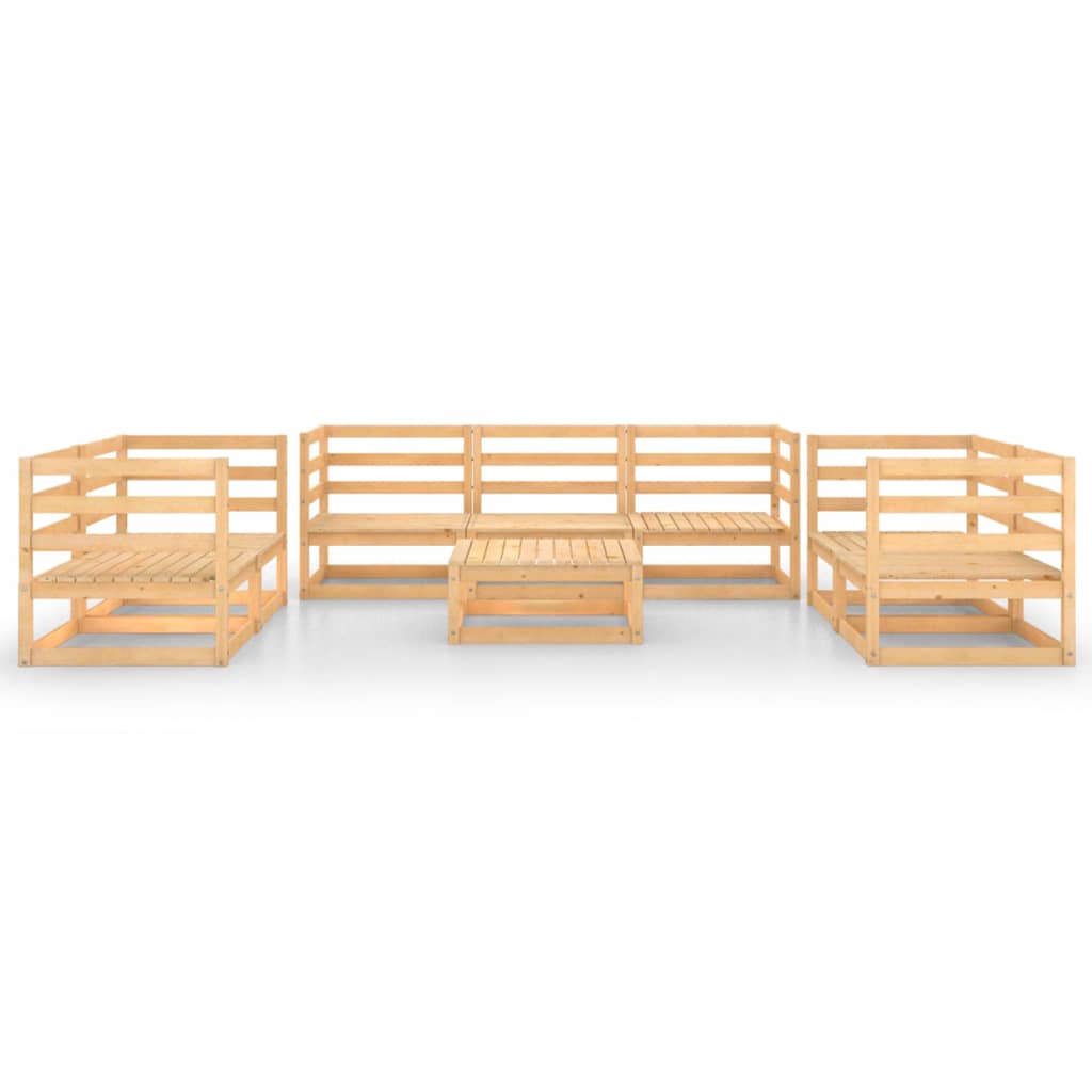 vidaXL 8-Piece Lounge Set Solid Pine Wood